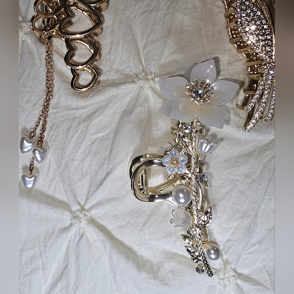 Set of Three Boho Claw Clips - Picture 3 of 4